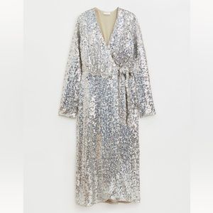 Sequin wrap dress